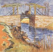 Vincent Van Gogh The Langlois Bridge at Arles (nn04) USA oil painting artist